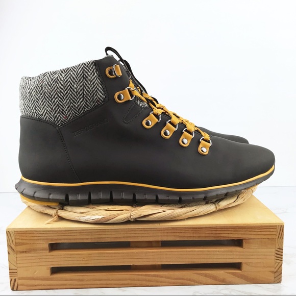 Cole Haan ZeroGrand Hiking Boot Black Leather 11B - Picture 2 of 10